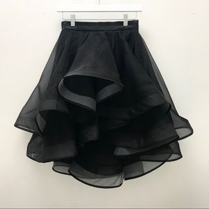 Black Ruffle Skirt Elizabeth Leese
